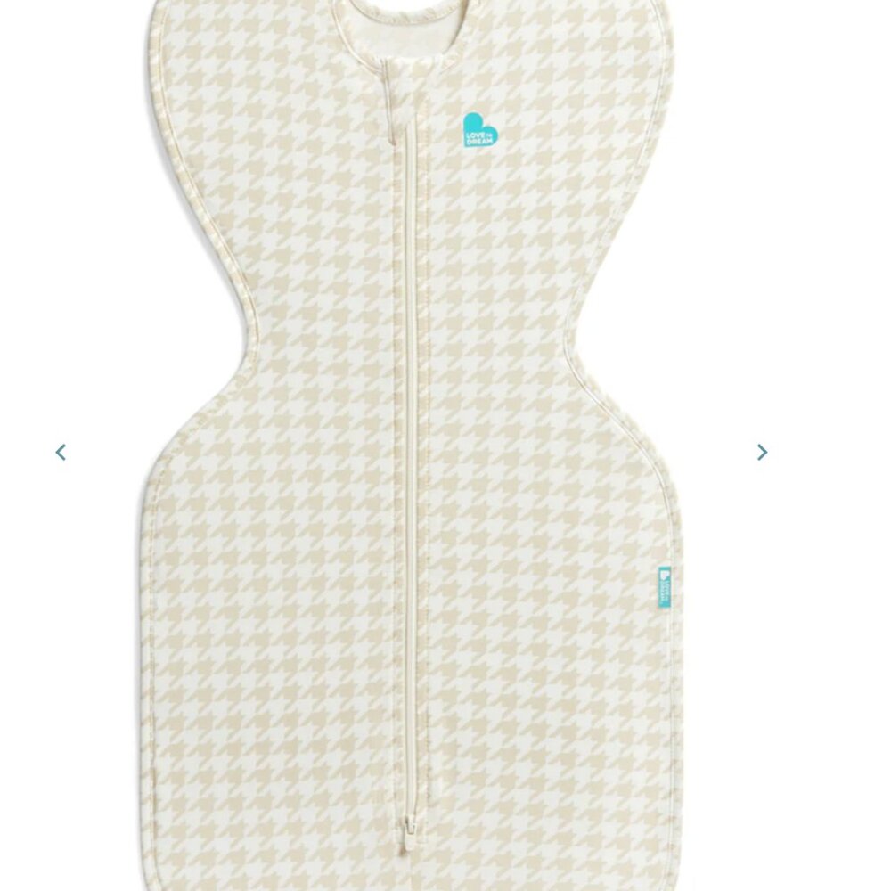Love to Dream Swaddle Sack in Cream Houndstooth